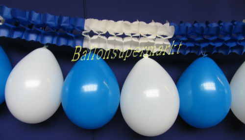 Luftballons Girlande in Blau und Weiß Festdekoration Luftballons Girlande in Blau und Weiß Festdekoration